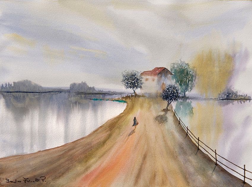 Verso casa - 2019 - Acquerelli su carta cotone - cm.61x46