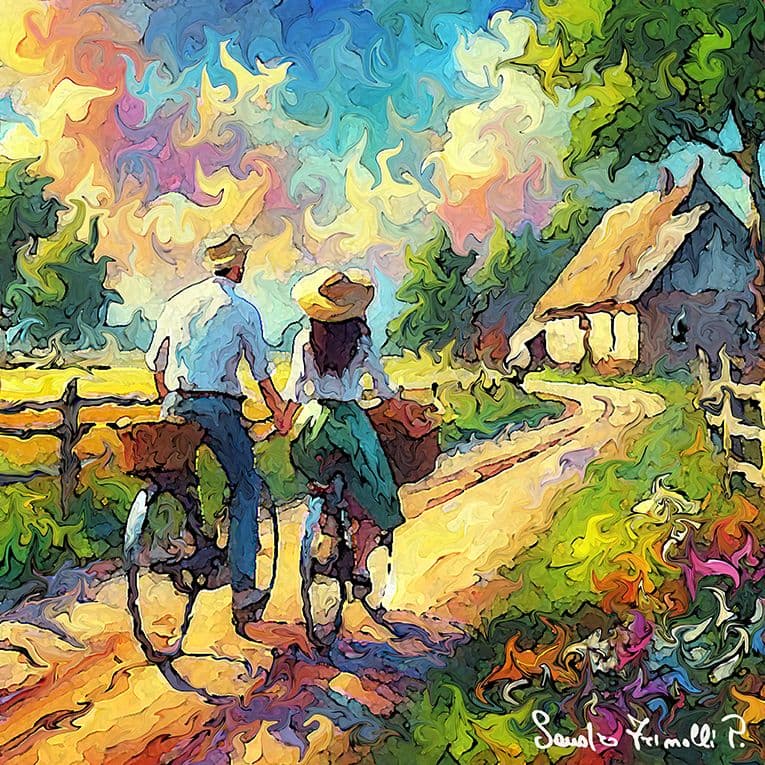C'era una volta - 2023 - Dipinto digitale stampato su tela - cm. 50x50