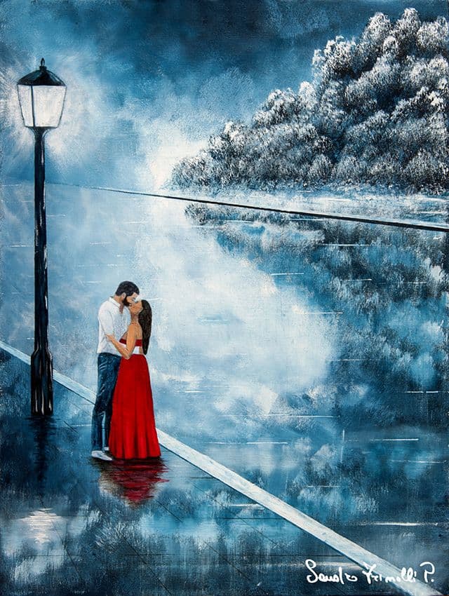 Il bacio - 2023 - Acrilico su tela - cm. 60 x 80