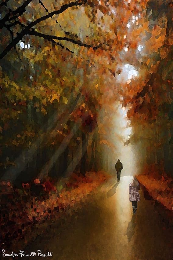 Incontro d'autunno - Stampa su carta fotografica - cm.50x70