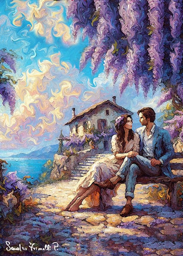 Pomeriggio di Maggio - 2024 - Dipinto digitale stampato su tela - cm. 50x70