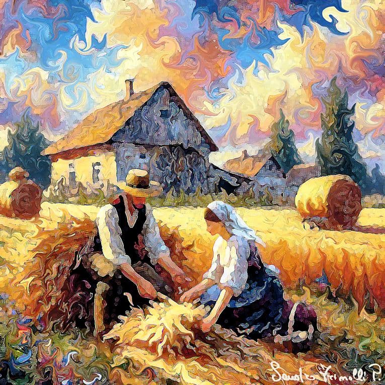 Giugno - 2023 - Dipinto digitale stampato su tela - cm. 50x50